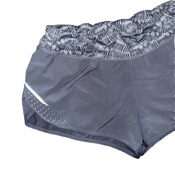 Champion Womens Sz L Lined Running Shorts Black Athletic‎ Gym Workout Reflective - Picture 5 of 8